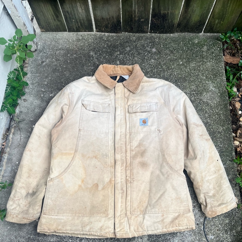 VINTAGE Carhartt Tan Detroit style  Jacket